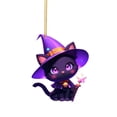 thumbnail image 1 of Offer Countdown! Halloween Acrylic Hanging Ornaments 3.1"X3.1"X0.4" Ghost Witch Cat Design For Home Window Wall Car Decor, 1 of 1