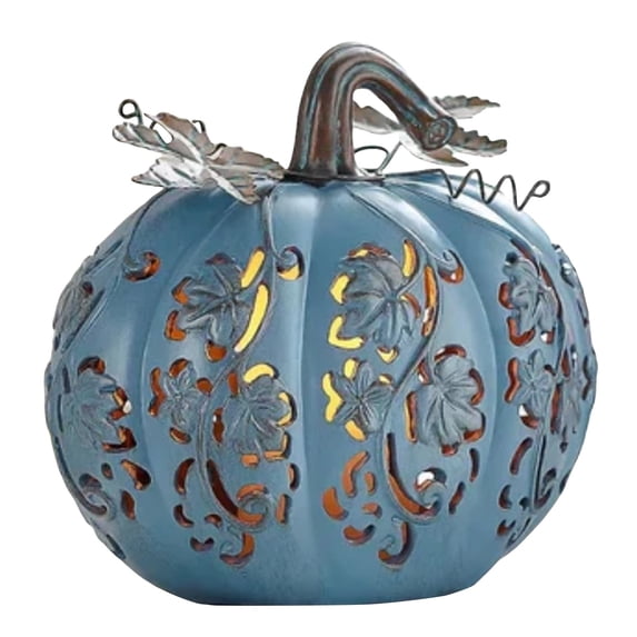 Offer Countdown! Resin Pumpkin Sculpture Halloween Desktop Ornament Modern Abstract Art Piece Home Fall Decoration