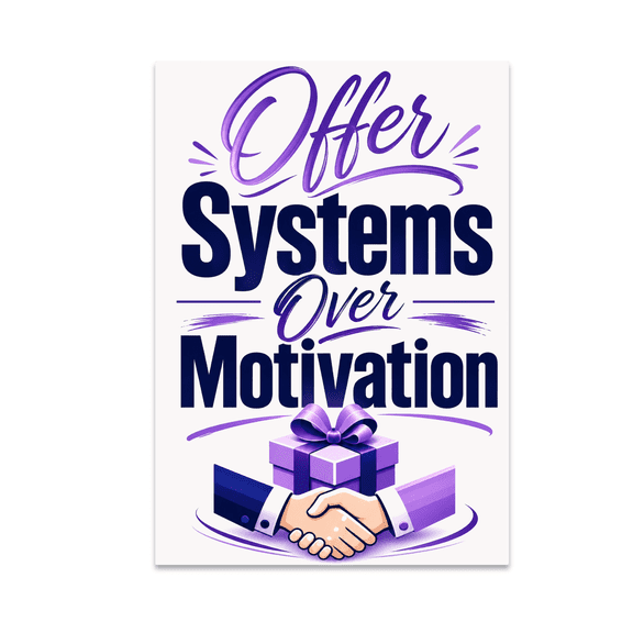 Offer Systems Over Motivation - Home Office Decor - 13x19 Poster Print