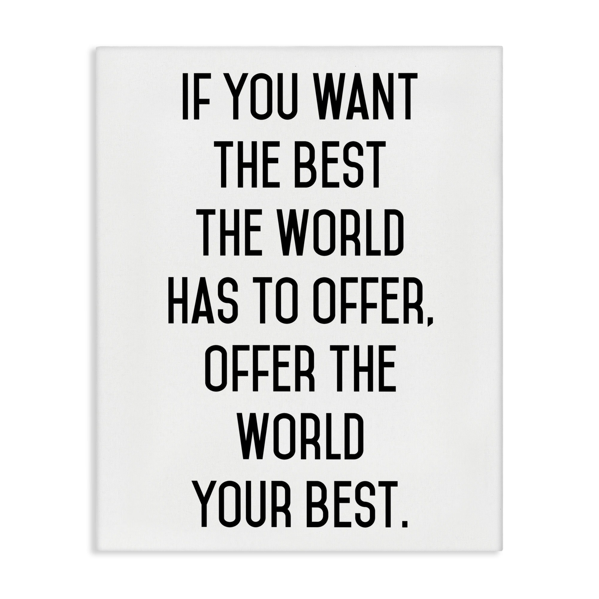 Offer The World Your Best Canvas Wall Art, design by Lettered and Lined