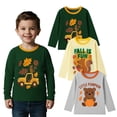 thumbnail image 1 of HILEELANG little Boys（2Y-7Y) Shirt Halloween 3-Pack Squirrel Pumpkin Graphic Long-Sleeve Tees Winter Cotton Casual Crewneck T-Shirts Sets 7T, 1 of 11