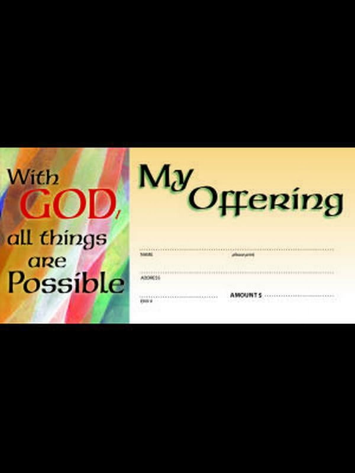 Offering Envelope - General - With God All Things Are Possible