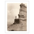 thumbnail image 1 of The Offering Tewa Man on Black Mesa - San Ildefonso Pueblo New Mexico - Vintage B&W Photograph by Edward S. Curtis c.1927 - Fine Art Matte Paper Print (Unframed) 24x32in, 1 of 4