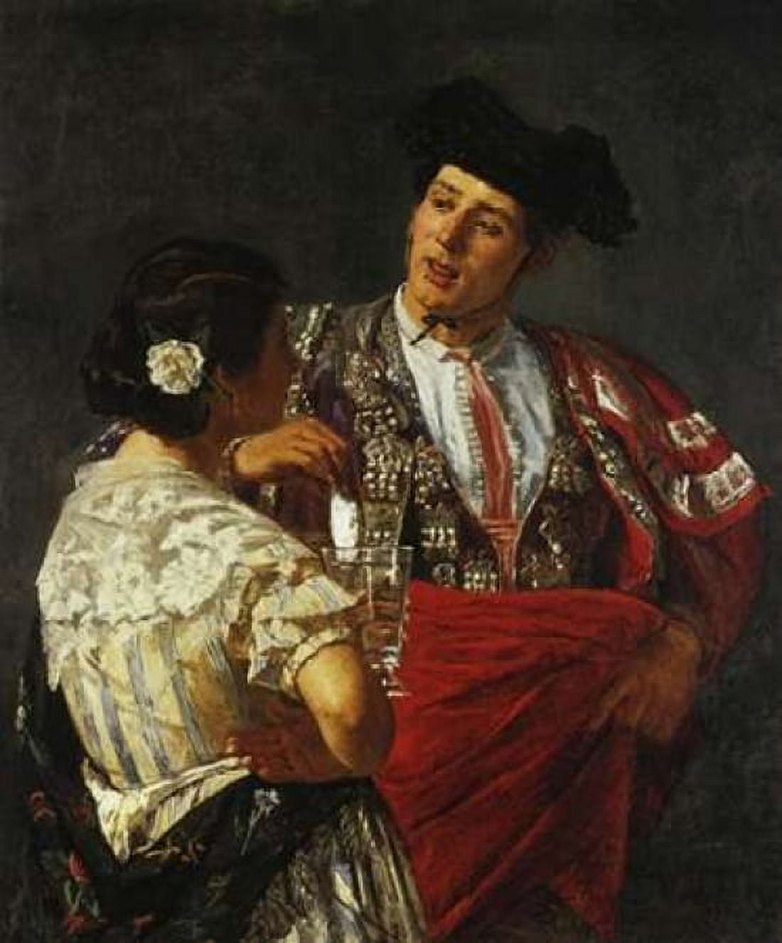 Offering The Panal To The Bullfighter 1872 Canvas Art - Mary Cassatt (20 x 24)