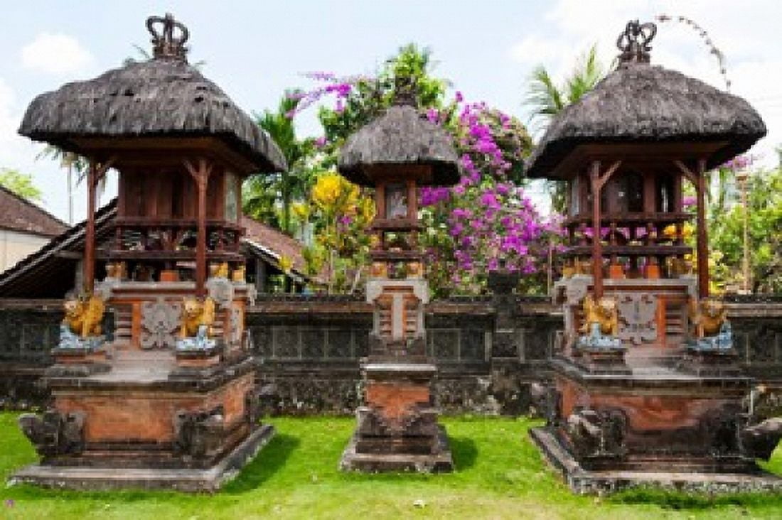 Offering altars Rejasa Penebel Bali Indonesia Canvas Art - Panoramic Images (36 x 24)