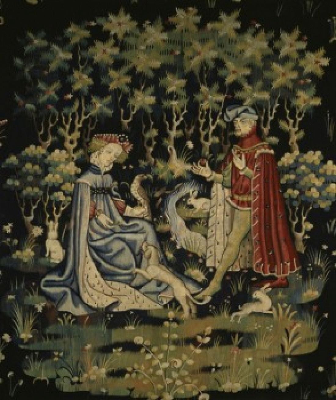 Offering of the Heart Tapestry Musee de Cluny Paris France Canvas Art - (18 x 24)