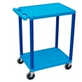 thumbnail image 1 of Offex 2 Shelf Utility Cart Blue, 1 of 2