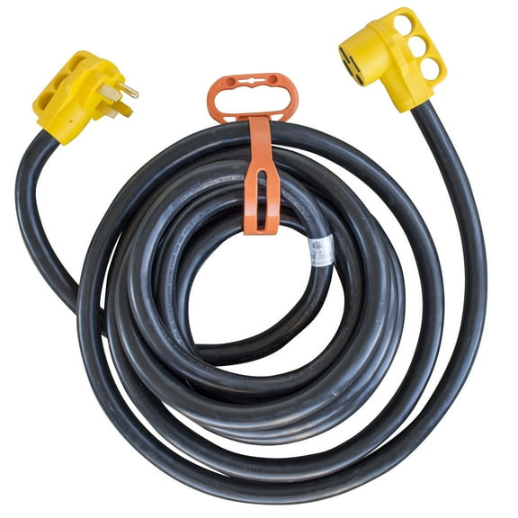 Offex 25' 50 Amp 125 Volt Extension Cord with Gripped Handle - Yellow, Black