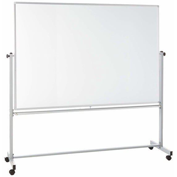 Offex Mobile Magnetic Large Whiteboard on Wheels, Free Standing Double-Sided Dry Erase White Board - 72"W x 48"H
