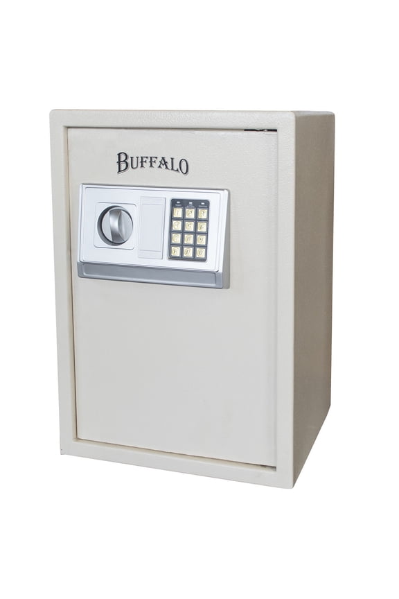 Outdoor Electronic Floor Safe with Keypad and Removable Internal Shelf - Beige