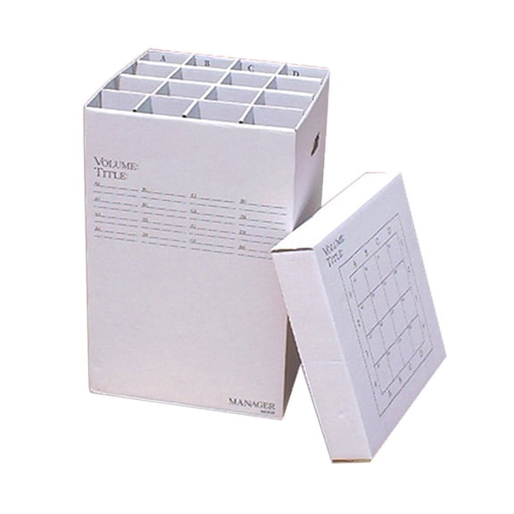Ergode Rolling File Storage Box - Stores Rolled Items up to 24" in Length