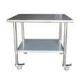 thumbnail image 1 of Offex Stainless Steel Work Table with Casters 24" x 36", 1 of 7