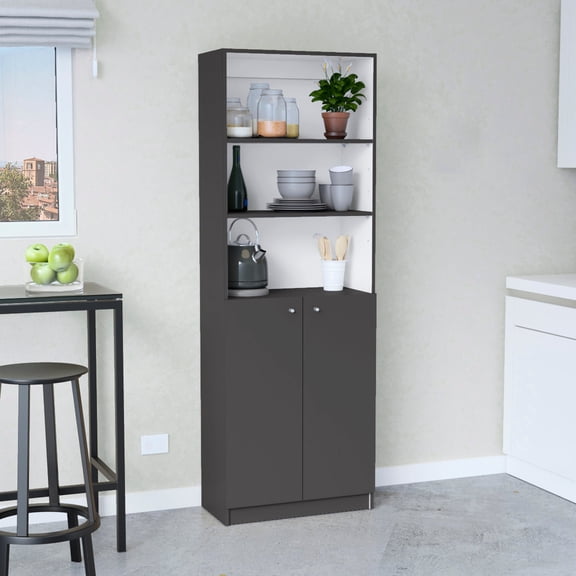 Office 2-Door Bookcase | Store and Display in Multiple Shelves | Constructed from Fine Particle Board | Fix Storage Disorder