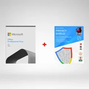 Office 2021 Pro Plus  64 BIT DVD with Free BullZIGA Privacy ShieldKey Card