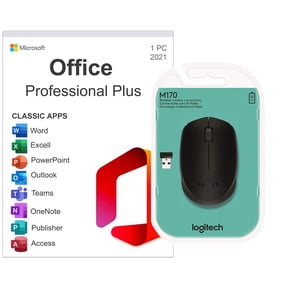 Office 2021 Pro Plus USB & Logitech Wireless Mouse