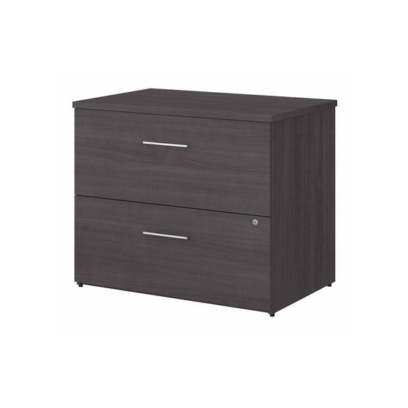 Office 500 36W 2 Drawer Lateral File Cabinet in Storm Gray - Engineered Wood