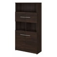 thumbnail image 1 of Office 500 5-Shelf Bookcase with Doors in Black Walnut - Engineered Wood, 1 of 6