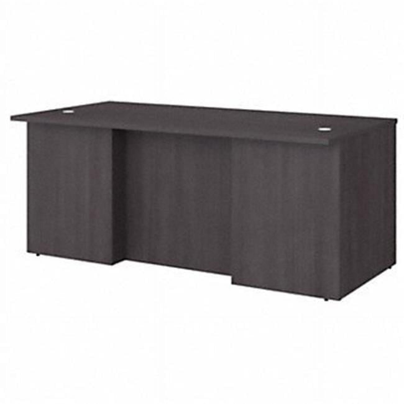 Storm Gray Executive Office Desk with Filing Cabinet