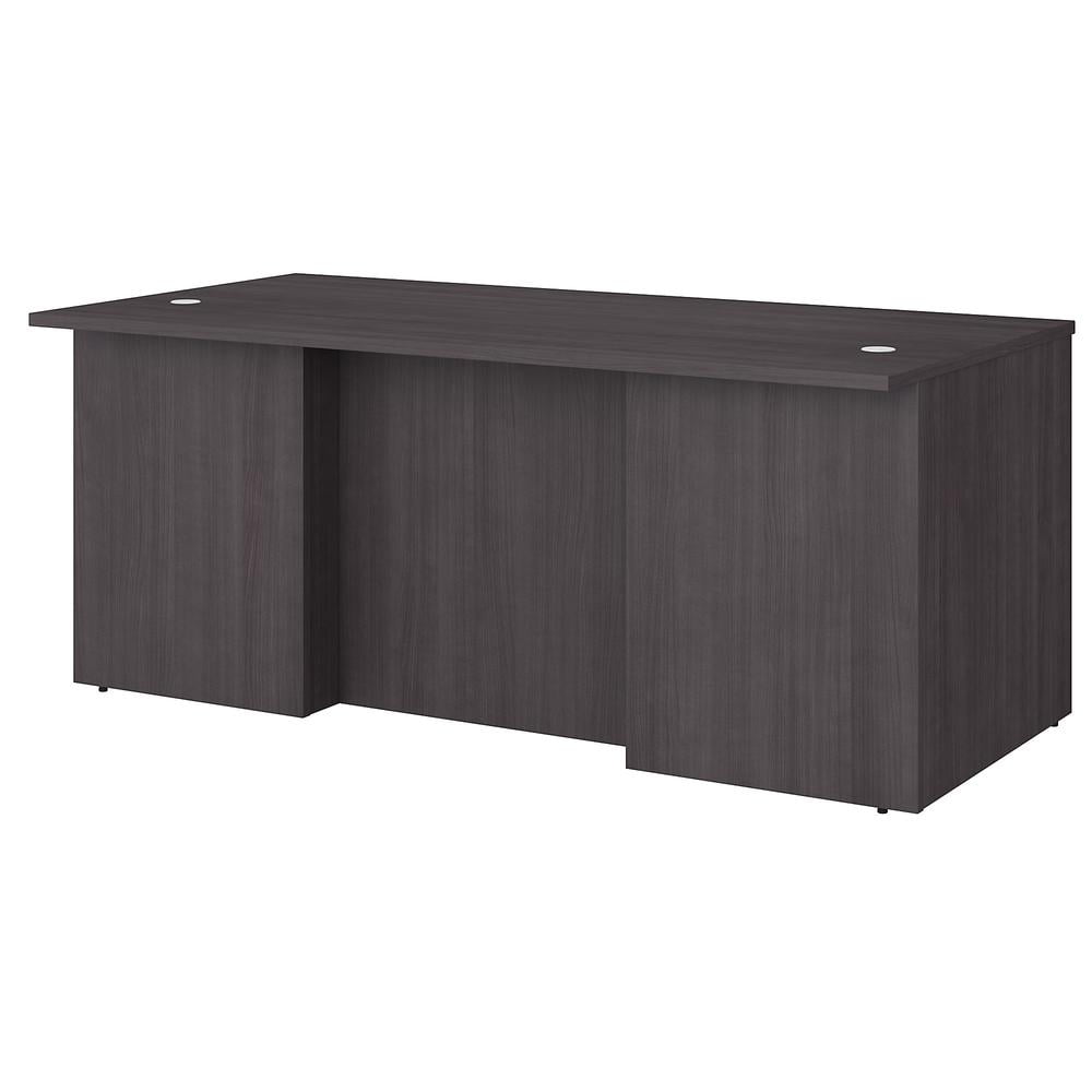 Storm Gray Executive Office Desk with Filing Cabinet