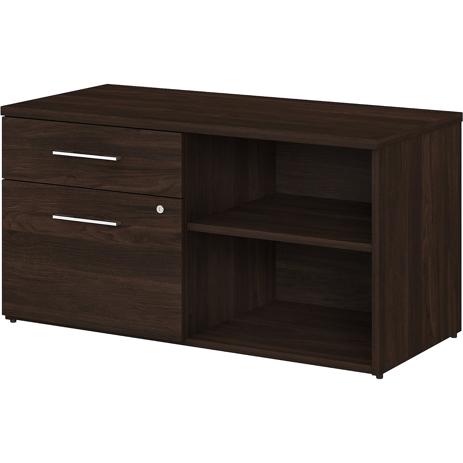 Black Walnut 44" Adjustable Shelving Office Storage Unit