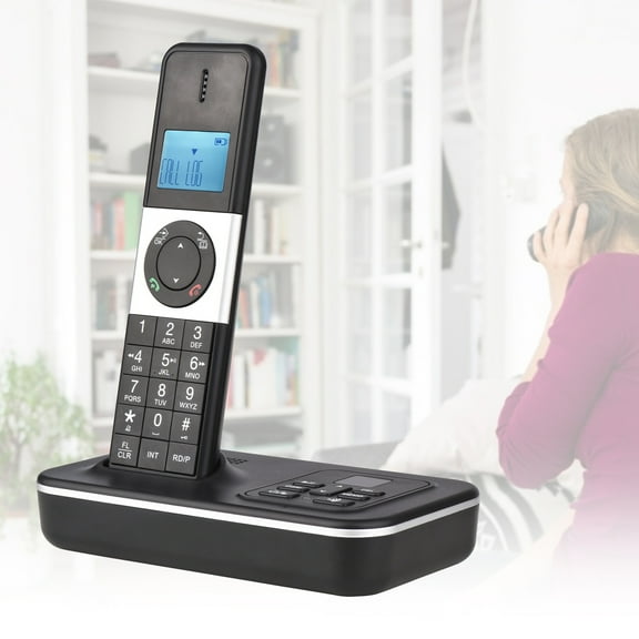 Office BISOFICE D1002 TAM-T 3-Handset Cordless Phone With Answering Machine Caller ID/Call Waiting 1.6 Inch LCD 3 Lines Screen Display Rechargeable Batteries Support 16 Languages