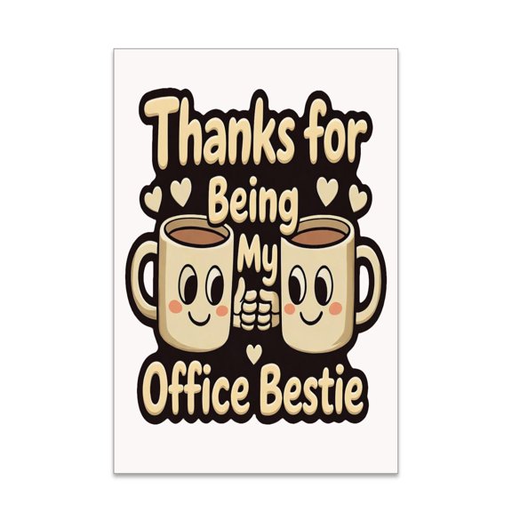 Office Bestie Motivation Art - Breakroom Decor - 13x19 Poster Print - Inspirational