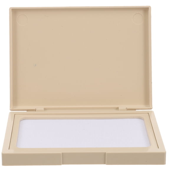 Crafts Office Supplies Scrapbook Stamp Impression Beige Plastic Print Pad for Decor 10 Pieces