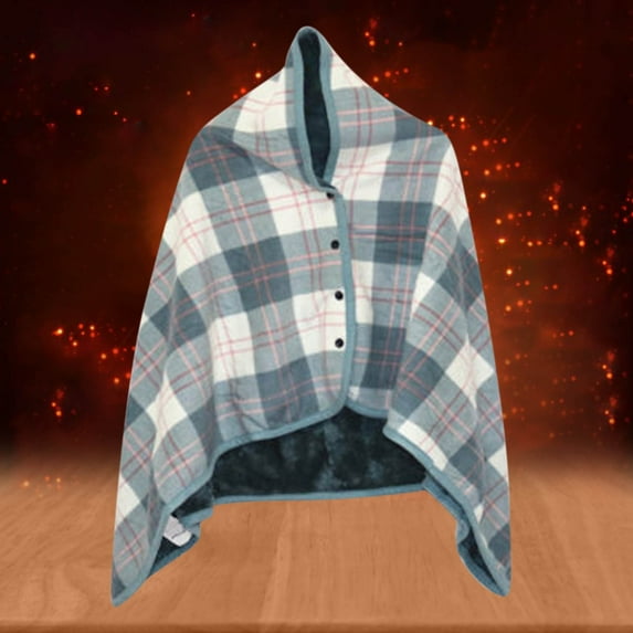 Office Blanket Plaid Wearable Blanket For Bed Sofa Office Poncho Blanket For Women Lap Blankets For Elderly Poncho Throw With Buttons, Comfy Plaid Shawl For Office, Bed, Sofa And Outdoors