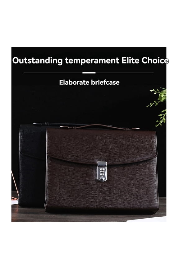 Office Business Briefcase for Business Office Meeting Brown