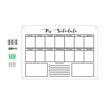 Office Cabinet - Qyaukm Wall Acrylic Weekly Planner Board Clear Dry Erases Calendar Planner Reusable Weekly Daily to Do List Board S, 1X Notepad   Accessories