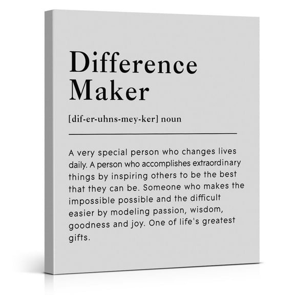 Office Canvas Wall Art Difference Maker Definition Poster Print Wall Decor Difference Maker Gifts for Coworkers Employee Teacher Office Cubicle Decoration poster