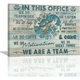 thumbnail image 1 of In This Office Canvas Wall Art Teamwork Motivational Wall Art for Office We are A Team Friendship Inspirational Quotes Wall Decor for Women Teal Sea Turtle Office Wall Decor Painting Artworks Framed, 1 of 6
