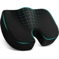 thumbnail image 1 of Office/ Car Seat Cushion, Non-Slip Sciatica & Back Coccyx Tailbone Pain Relief Chair Pad, Memory Foam Butt Pillow for Computer Desk, Wheelchair, Driving (Black), 1 of 4