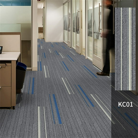 Office Carpets,Commercial Carpet Tiles,Full of Square Carpets,Non Adhesive Padded, Non-Slip, Easy DIY Installation for Home Playroom Decor,9.8 x 39.3 Inches
