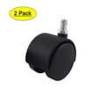 thumbnail image 1 of Office Chair 3/8"x5/8" Threaded Stem Nylon 2" Swivel Twin Caster Wheels 2Pcs, 1 of 4
