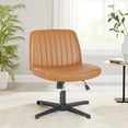 Office Chair Armless Desk Chair No Wheels, Cross Legged Office Chair Wide Home Office Desk
