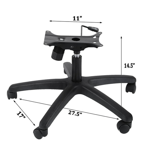 Office Chair Base Replacement ,28" Heavy Duty Swivel Chair with Wheels Casters