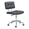 thumbnail image 1 of Office Chair Black - Leatherette Chromed Steel, 1 of 2