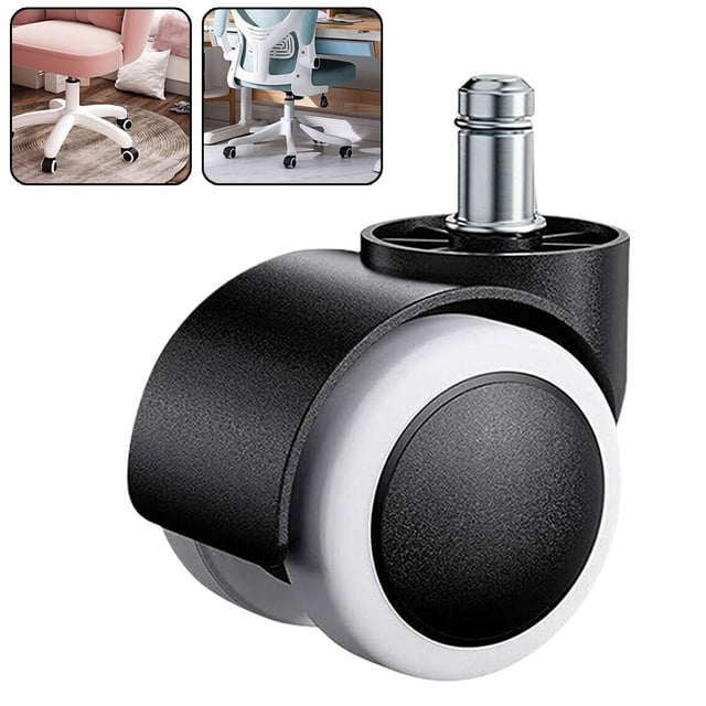 Office Chair Caster Rubber Swivel Wheels Replacement Heavy Duty 2 inch