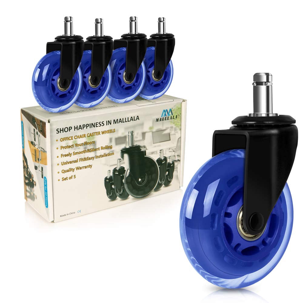 Office Chair Caster Wheels, MALLLALA 3" Heavy Duty Wheels for Office ...