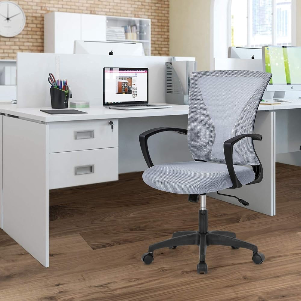 Office Chair Clearance Mid Back Mesh Chair with Ergonomic Lumbar