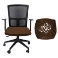 thumbnail image 1 of Office Chair Cover, Soft Computer Chair Seat Slipcover, L(45-48cm), Dark Brown, 1 of 8