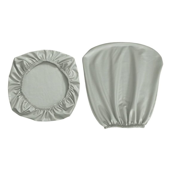 Office Chair Cover Stretchable Washable Waterproof Removable Computer Desk Chair Gray Seat+Backrest