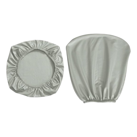 Office Chair Cover Stretchable Washable Waterproof Removable Computer Desk Chair Gray Seat+Backrest