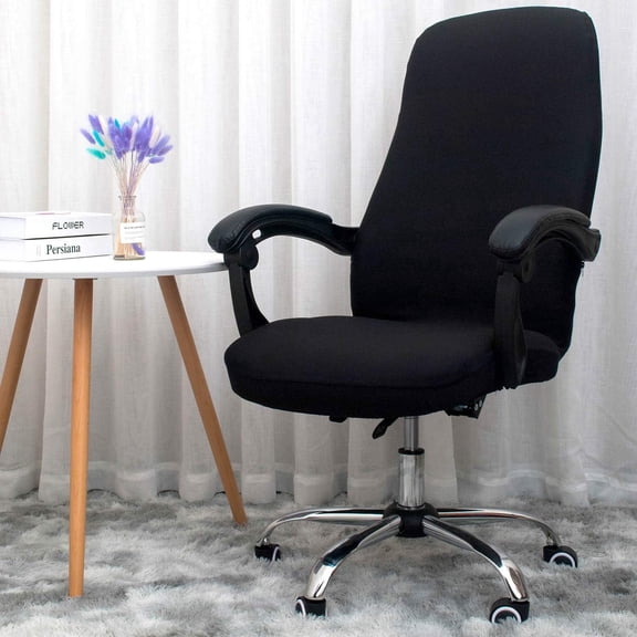 Office Chair Cover - Universal Stretch Desk Chair Cover, Computer Chair Slipcovers - Black