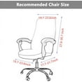 thumbnail image 1 of Office Chair Cover with Armrest Covers,  Stretch Desk Chair Slipcovers - Black, 1 of 5