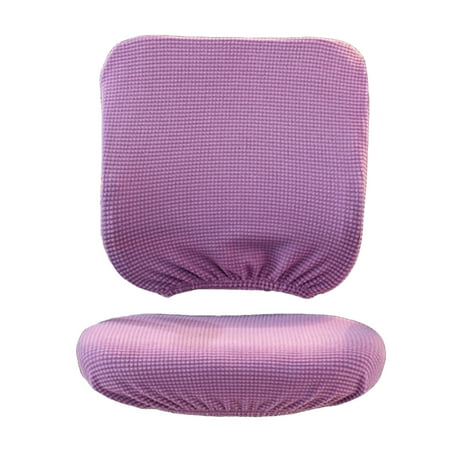 Office Chair Covers 2 Piece Stretch Polyester Slipcovers Soft Universal Task Office Chair Cover Removable Washable Rotating Armchair Computer Chair Protective Cover