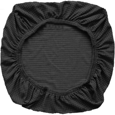 Office Chair Covers, Elastic Stretch Computer Chair Seat Slipcovers Super Fit Anti-dust Desk Seat Cover Spandex Removable Washable Kitchen Chair Protective Cover (Black)