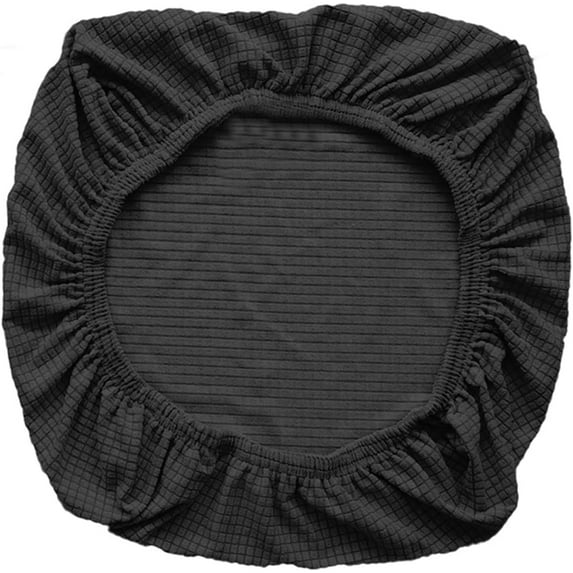Office Chair Covers, Elastic Stretch Computer Chair Seat Slipcovers Super Fit Anti-dust Desk Seat Cover Spandex Removable Washable Kitchen Chair Protective Cover (Black)