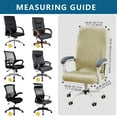 thumbnail image 1 of Office Chair Covers, Stretch Computer   Modern Simplism Style High Back Chair Slipcover (Beige), 1 of 6